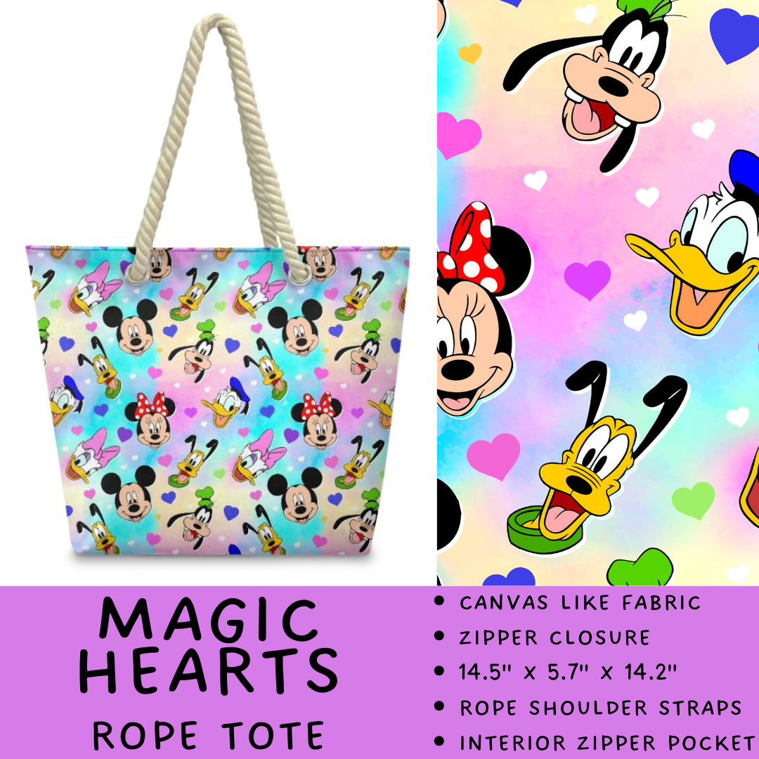 Batch #440 - Magical Character Rope Tote - Closes 10/31 - ETA mid Dec - Magic Hearts Rope Tote