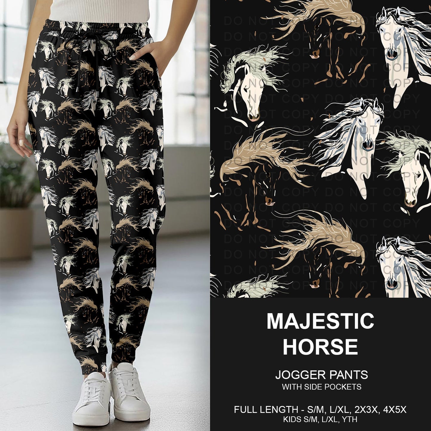 B261 - Preorder Majestic Horse Joggers (Closes 11/16. ETA late Jan.)
