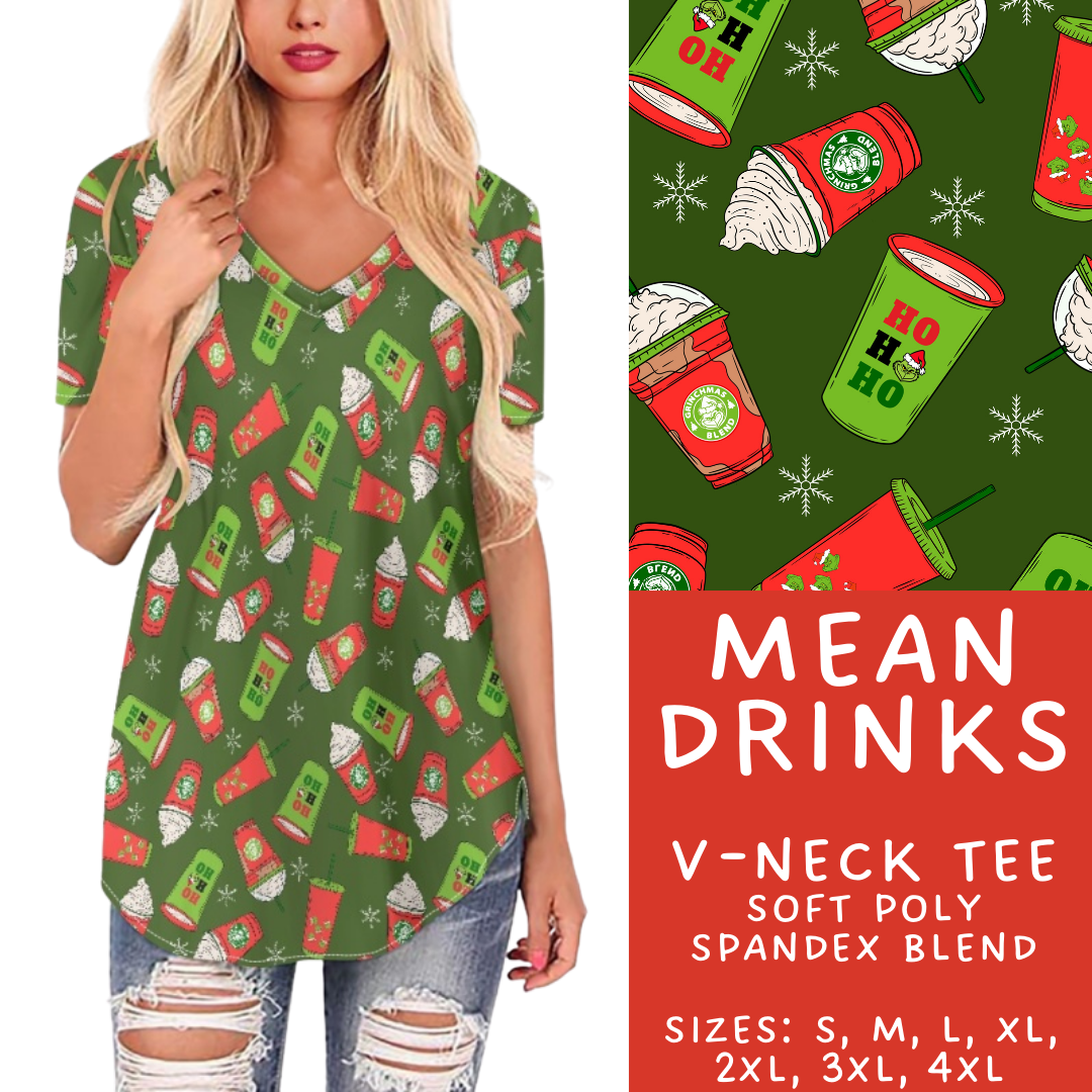 Batch #428 - Christmas Spirit - Closes 10/10 - ETA late Nov - Mean Drinks V-Neck Tee