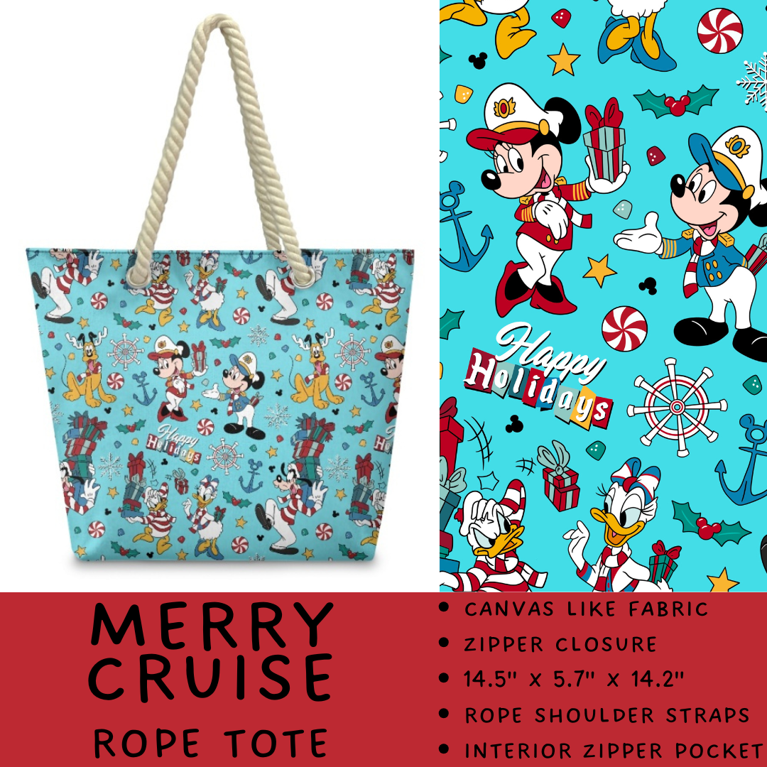 Batch #440 - Magical Character Rope Tote - Closes 10/31 - ETA mid Dec - Merry Cruise Rope Tote