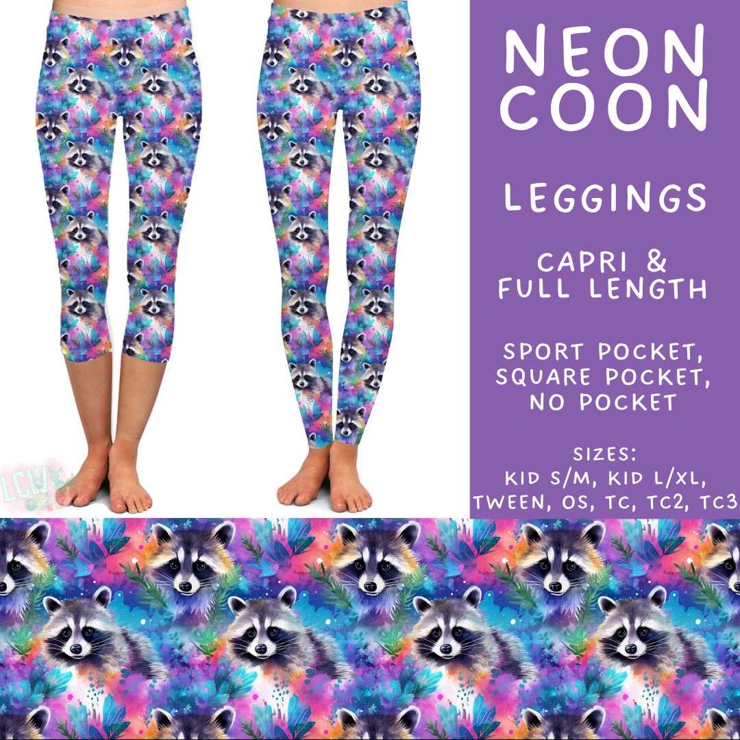 Batch #550 - Fun Run 24 - Closes 7/1 - ETA early Sept - Neon Coon Full and Capri Length Leggings