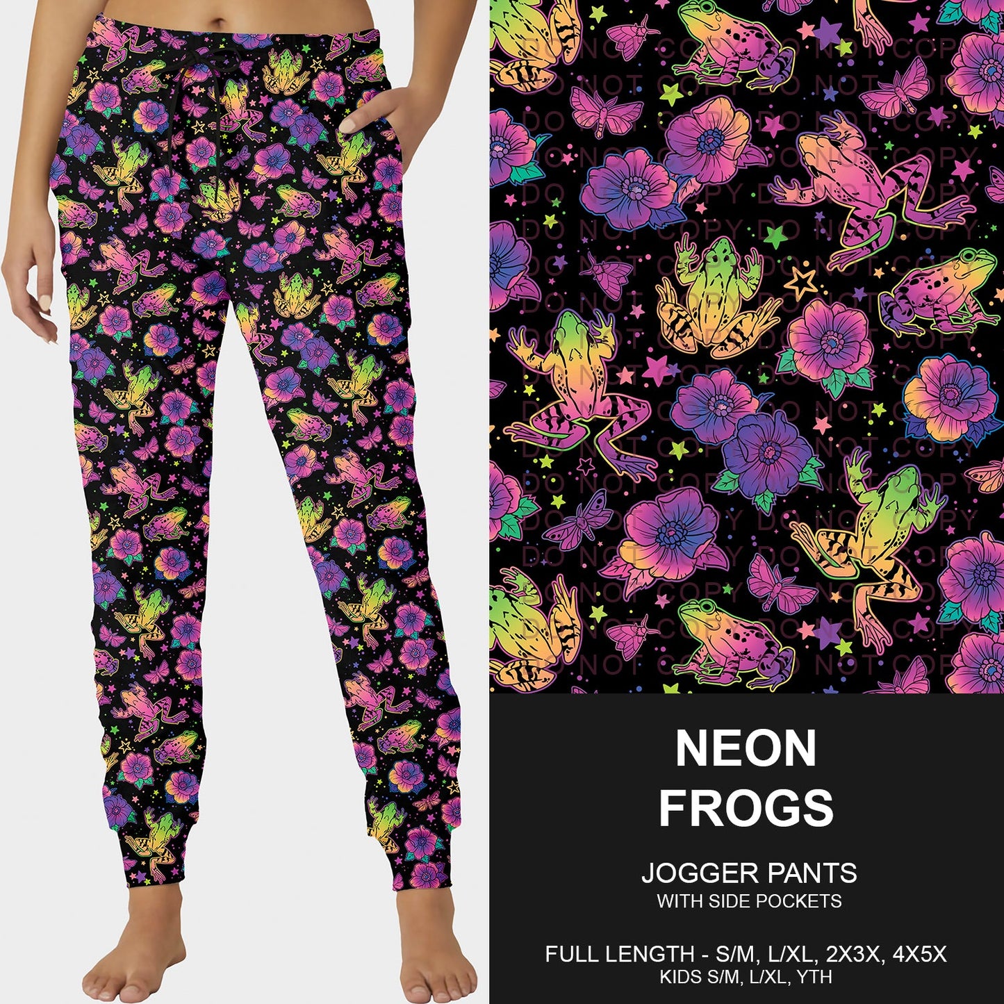 B248 - Preorder Neon Frogs Joggers (Closes 8/24. ETA late Oct.)