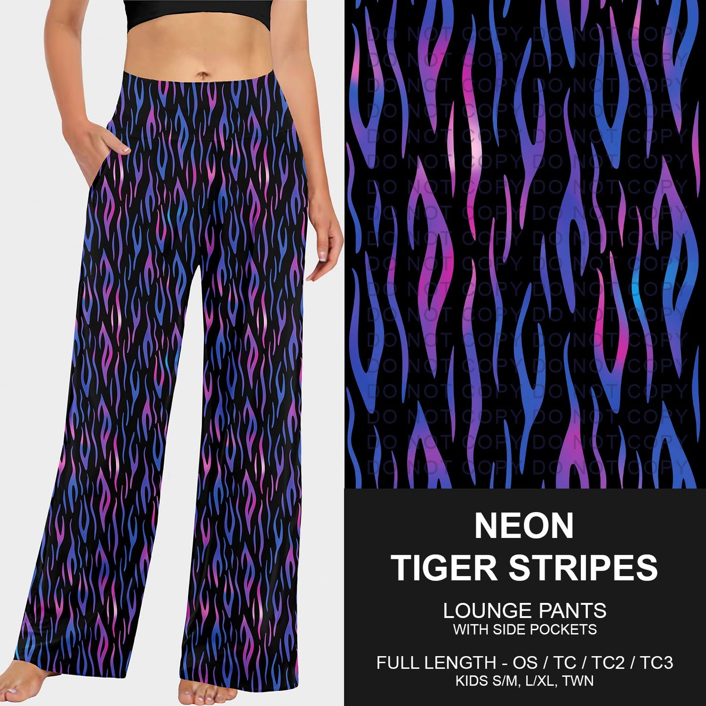 B258 - Preorder Neon Tiger Stripes Lounge Pants (Closes 11/02. ETA mid Jan.)