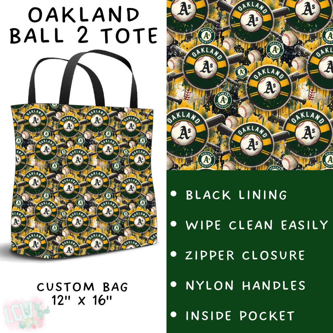 Batch #498 - Strike Out 3 - Closes 3/2 - ETA early May - Oakland Ball 2 Tote - Alonna's Legging Land