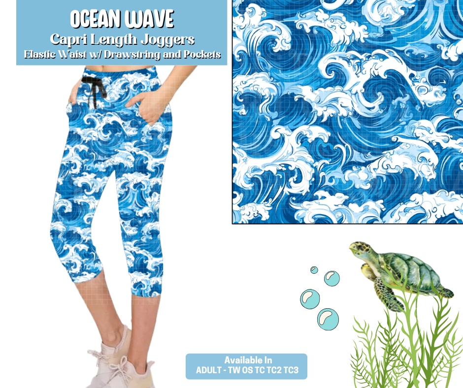 Preorder! Closes 5/7. ETA August. Ocean Wave Jogger Capri