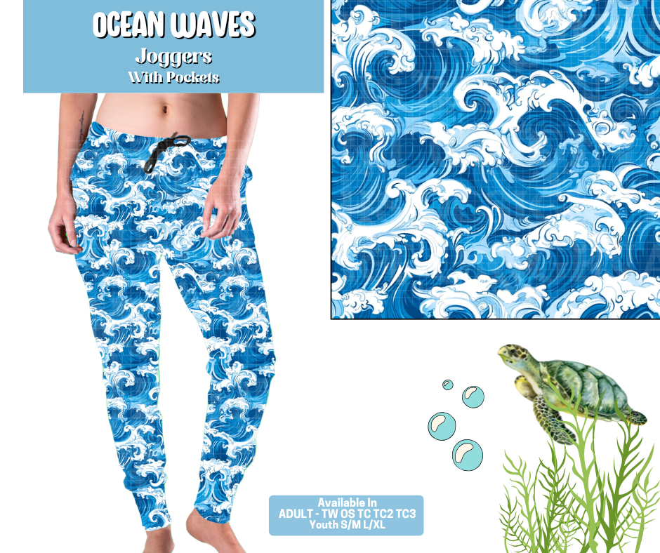 Preorder! Closes 5/7. ETA August. Ocean Waves Joggers