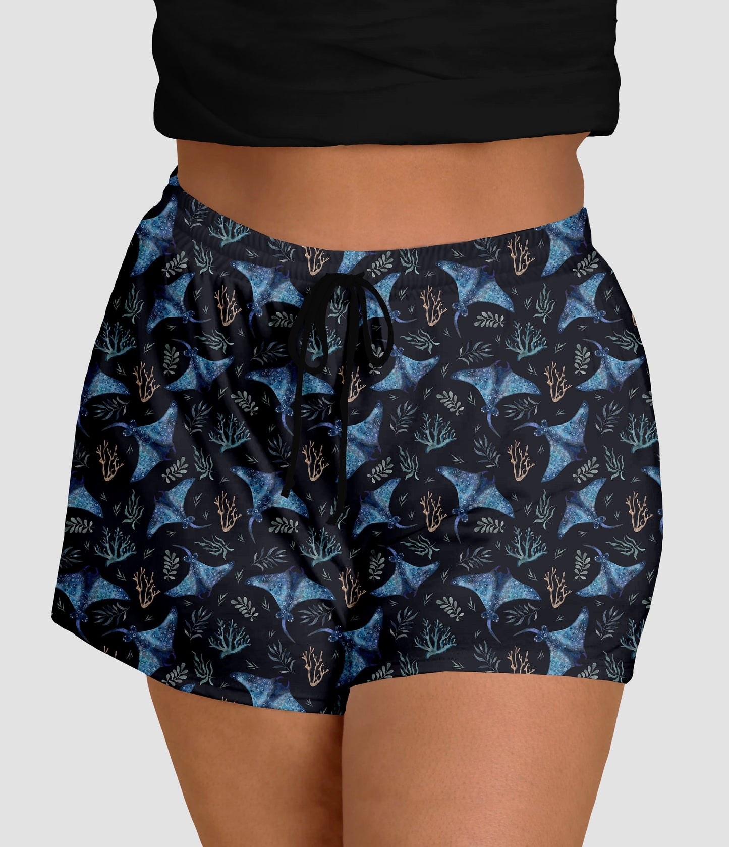RTS - Ocean Night Stingrays Jogger Shorts with Pockets