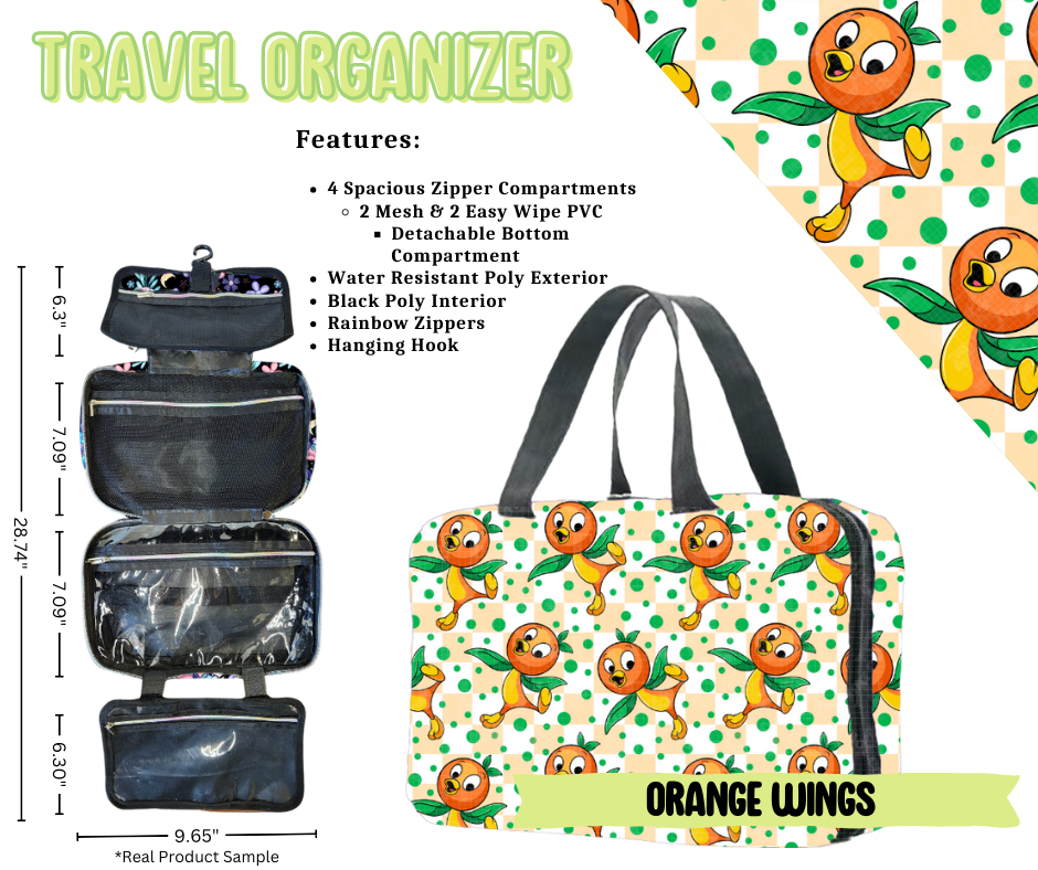 Orange Wings Travel Organizer