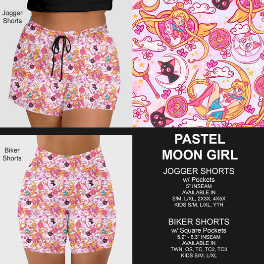 B149 - Preorder Pastel Moon Girl Jogger/Biker Shorts w/ Pockets (Closes 5/03. ETA: mid July)