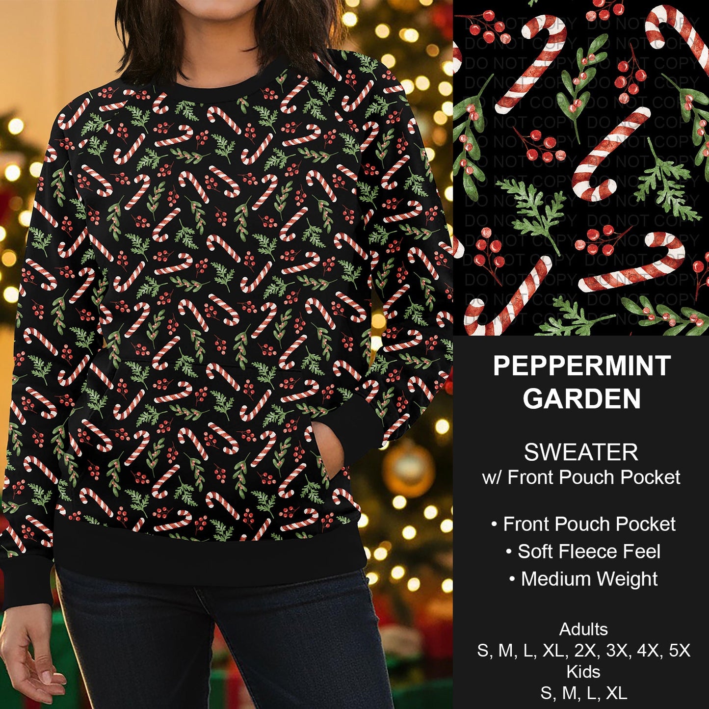 B303 - Preorder Peppermint Garden Sweater w/ Front Pocket (Closes 7/26. ETA early Oct.)