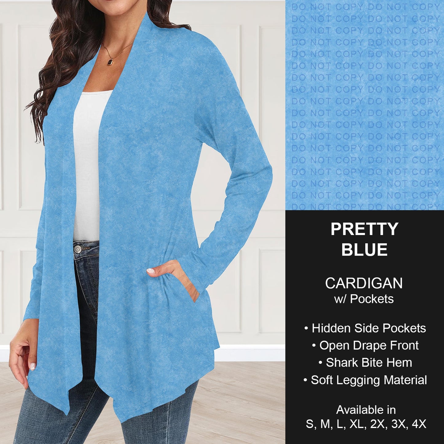 B280 - Preorder Pretty Blue Cardigan w/ Pockets (Closes 3/22. ETA: late May)