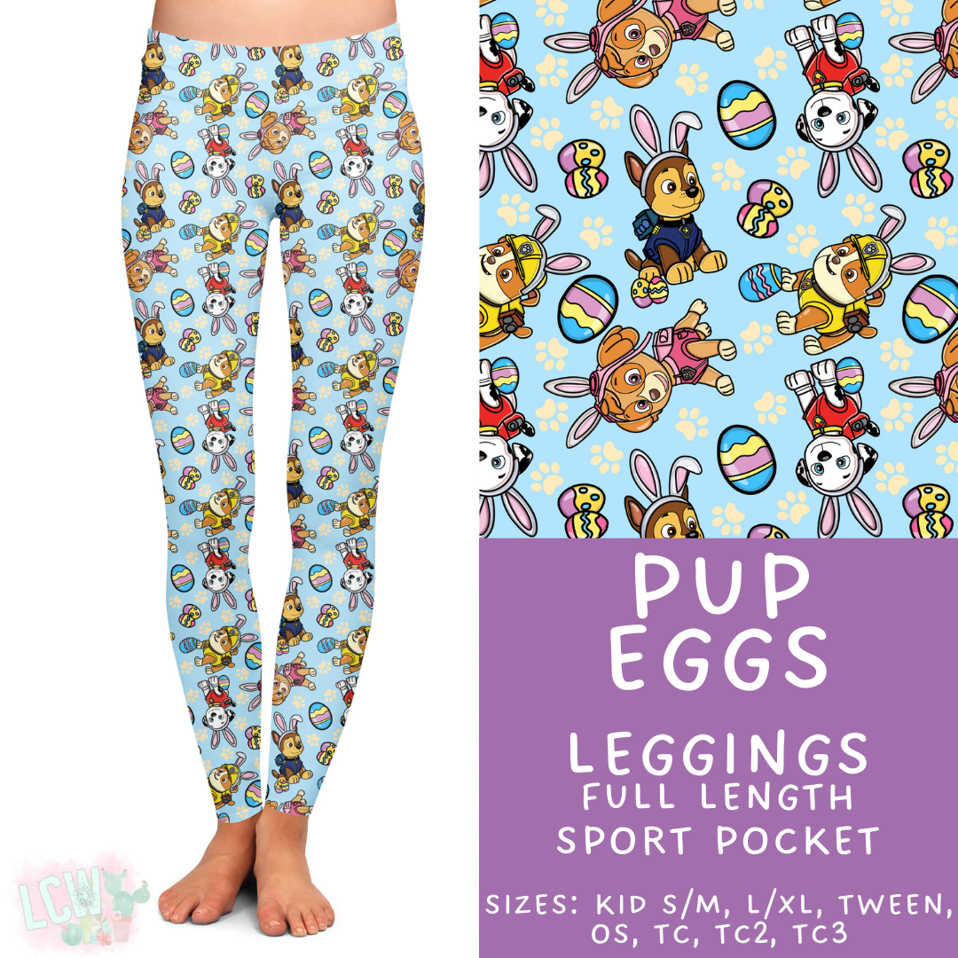 Batch #477 - Magical Character Easter - Closes 1/12 ETA - Early March - Pup Eggs Full Length Leggings