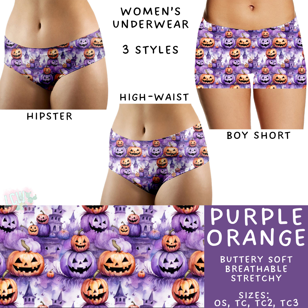 In Production - Batch #377 - Purple Orange Women's Underwear - Boy Short TC - Hipster OS