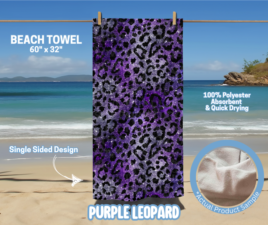 Preorder! Closes 5/15. ETA August. Purple Leopard Towel
