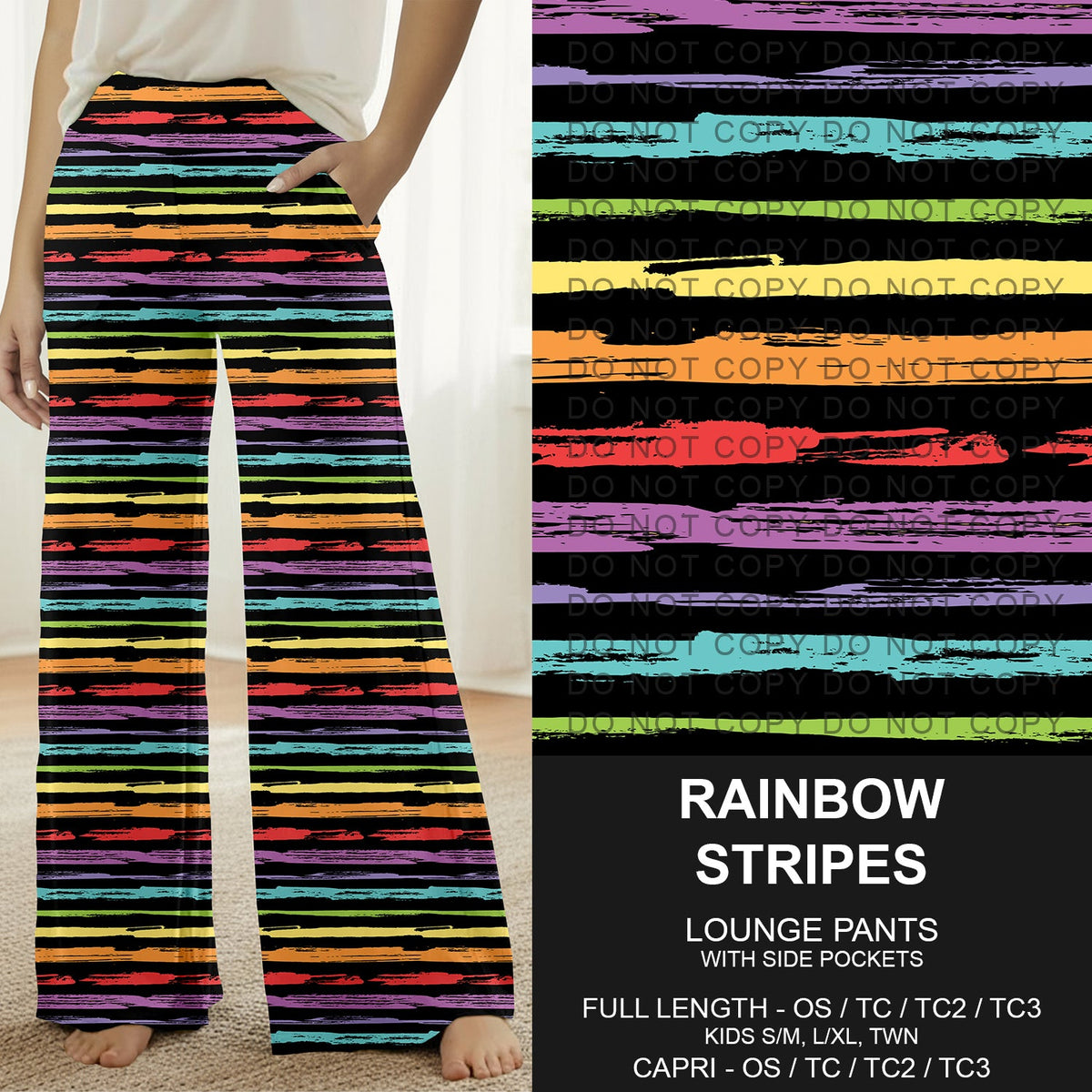 B286 - Preorder Rainbow Stripes Lounge Pants (Closes 4/19. ETA: late June)