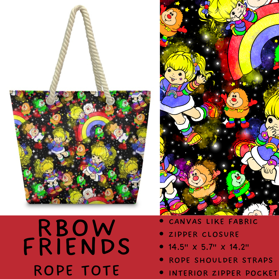 Batch #440 - Magical Character Rope Tote - Closes 10/31 - ETA mid Dec - RBow Friends Rope Tote