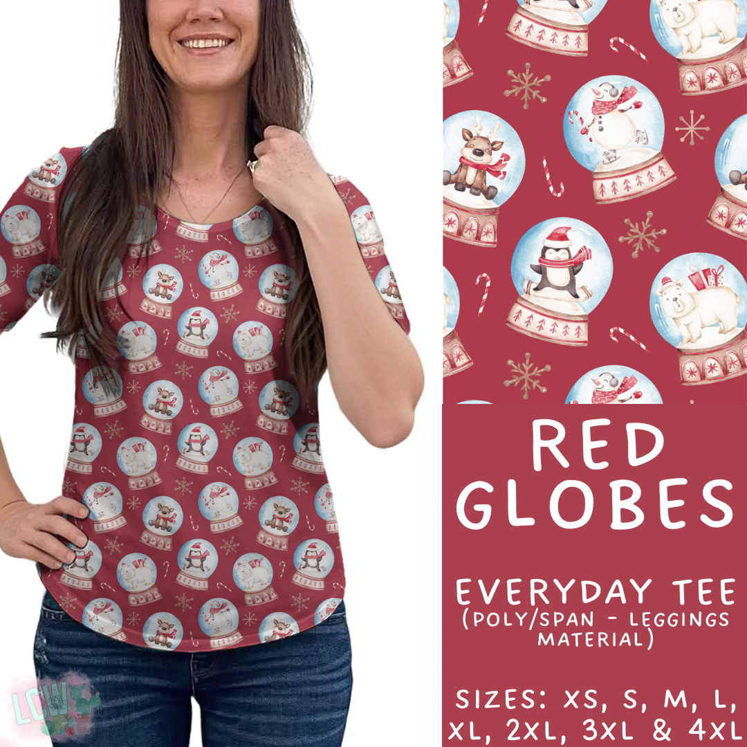 Batch #424 - Jingle All The Way - Closes 10/3 - ETA mid/late Nov - Red Globes Everyday Tee