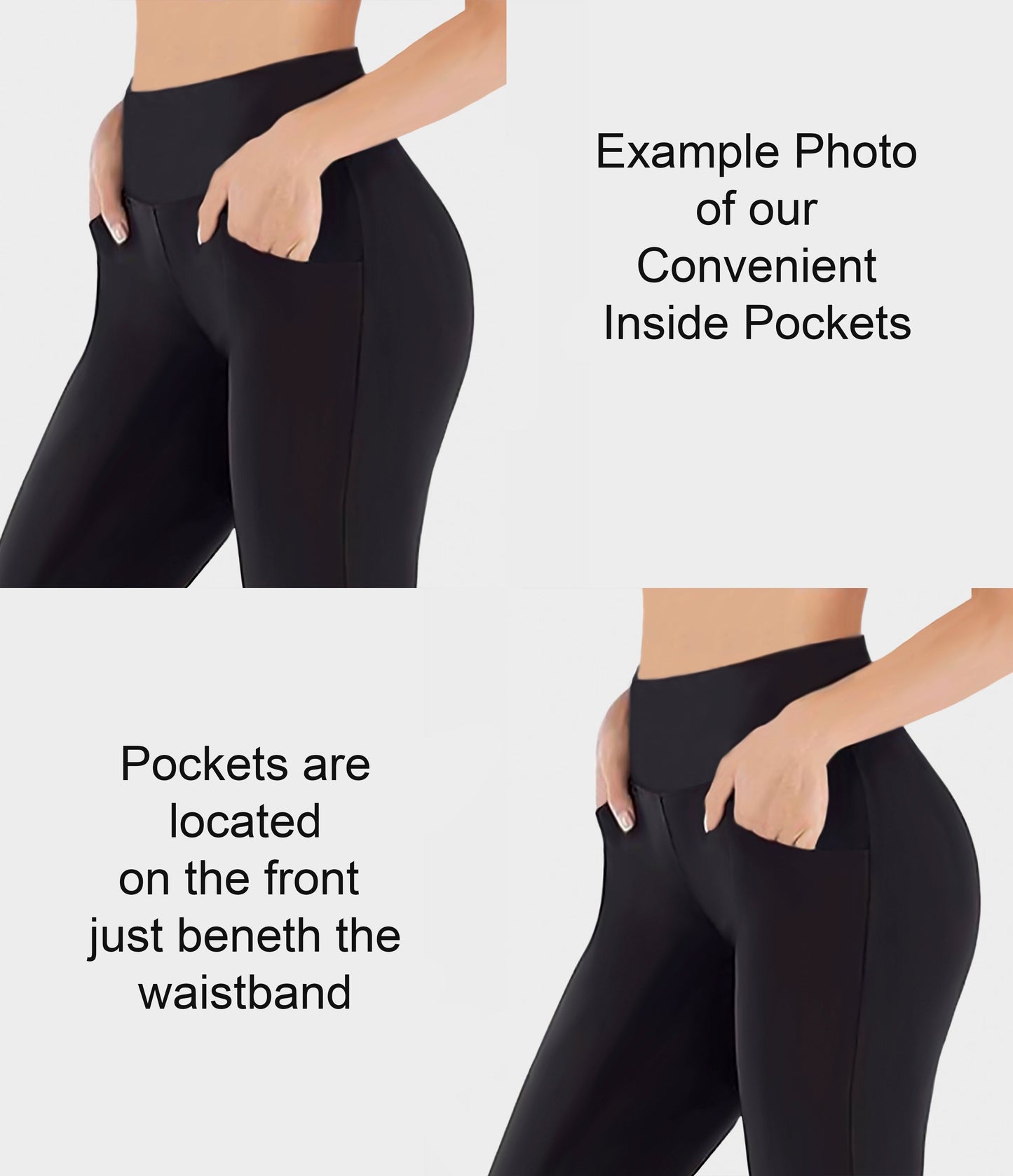 RTS - Light Blue Faux Denim Leggings w/ Pockets