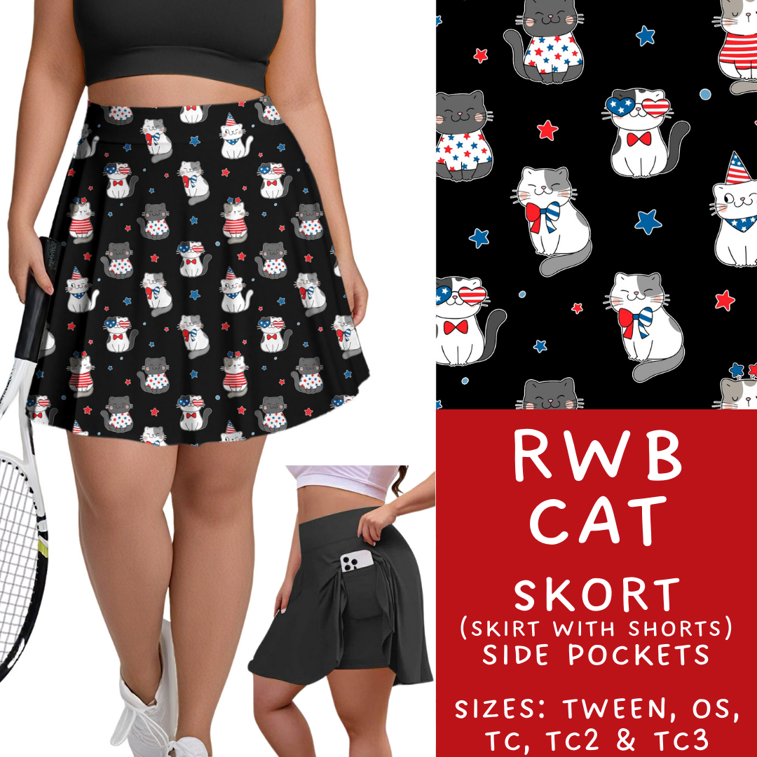 Batch #337 - USA Faves - Closes 5/7 - ETA mid June - RWB Cat Skort