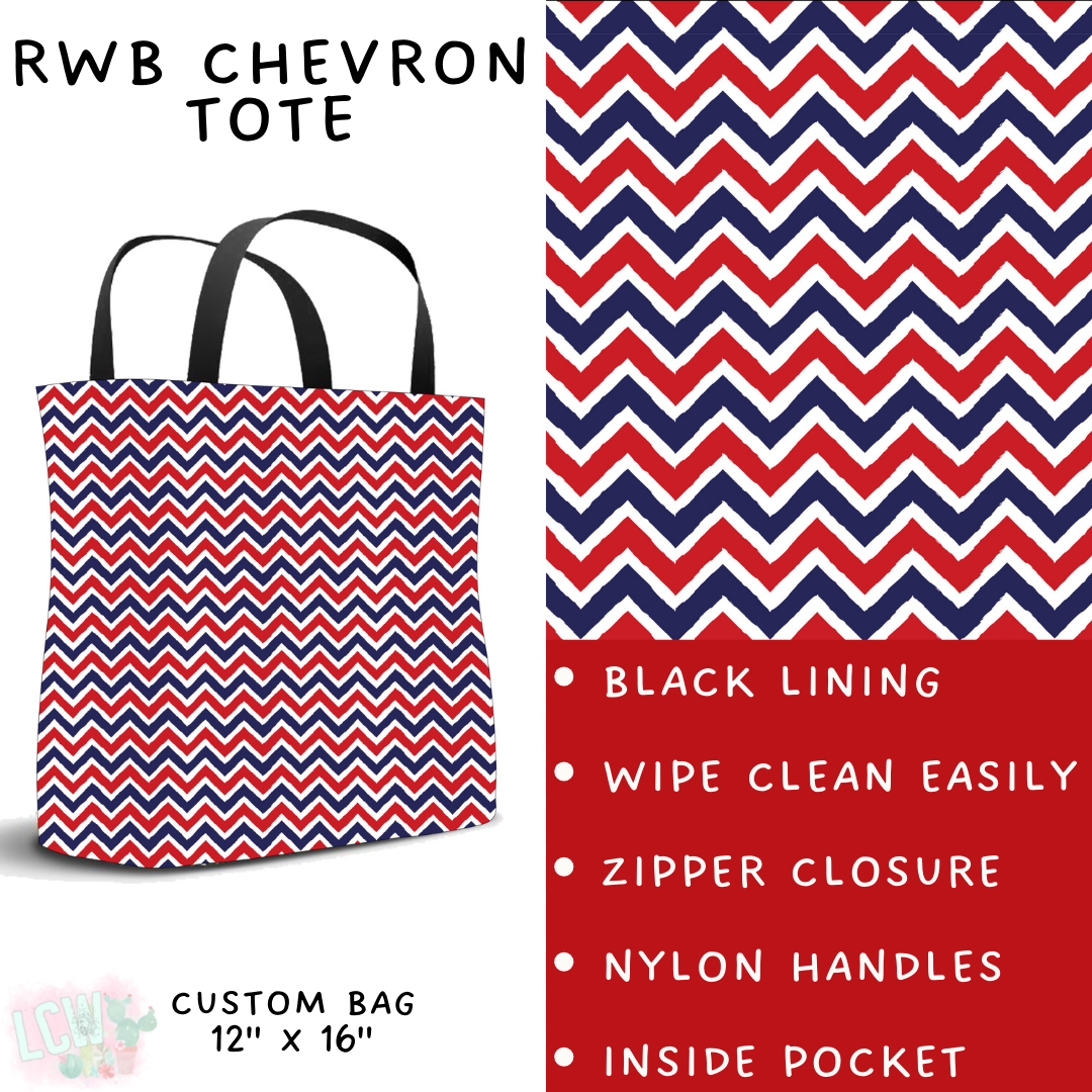 Batch #337 - USA Faves - Closes 5/7 - ETA mid June - RWB Chevron Tote