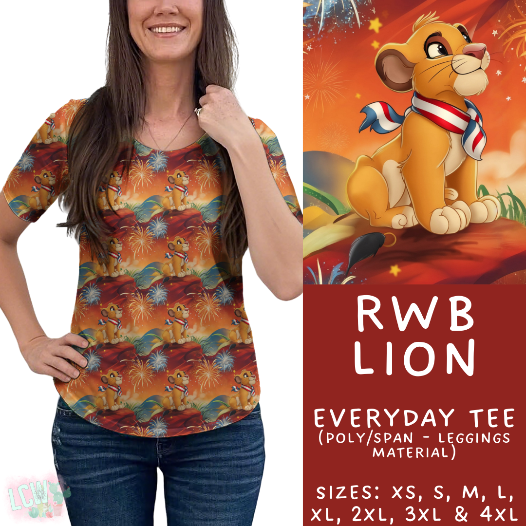 Batch #338 - Magical 4th of July - Closes 5/7 - ETA mid June - RWB Lion Everyday Tee