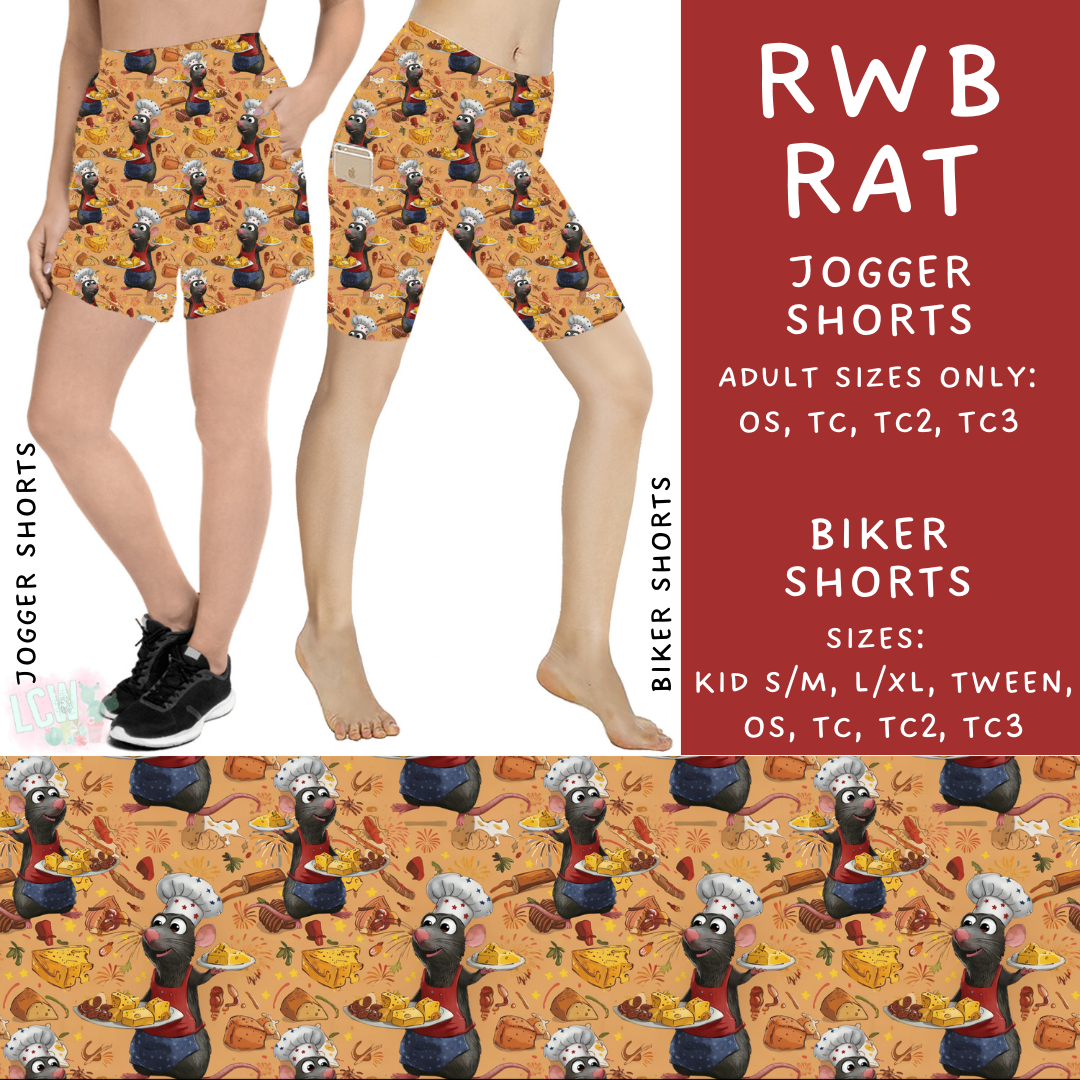 Batch #338 - Magical 4th of July - Closes 5/7 - ETA mid June - RWB Rat Biker & Jogger Shorts