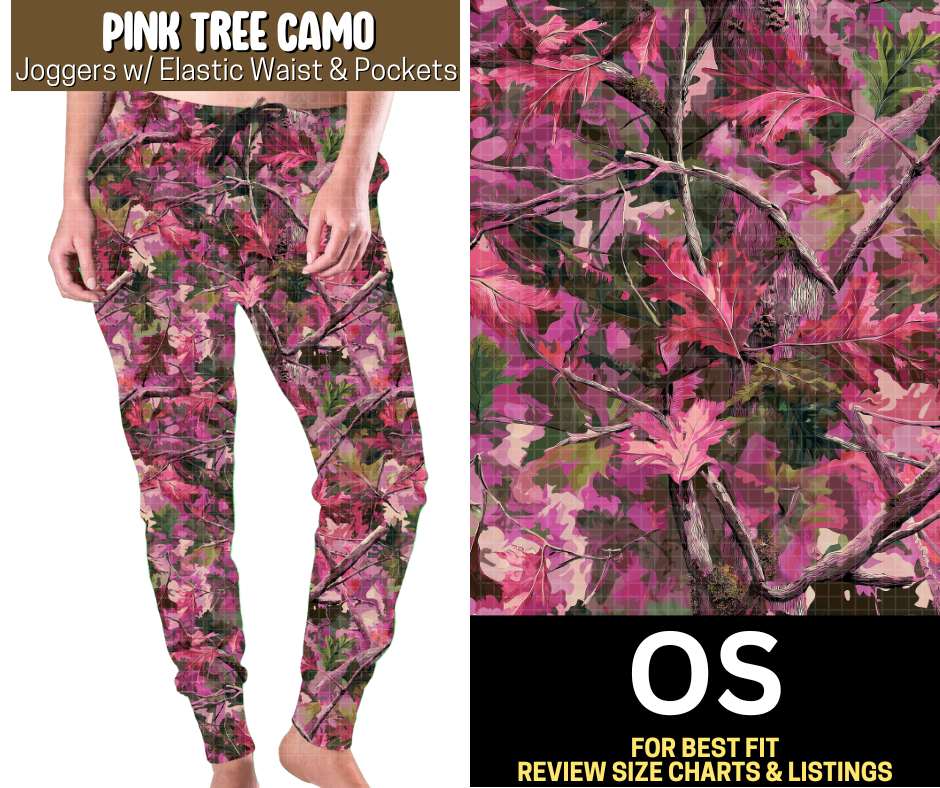 Pink Tree Camo Joggers