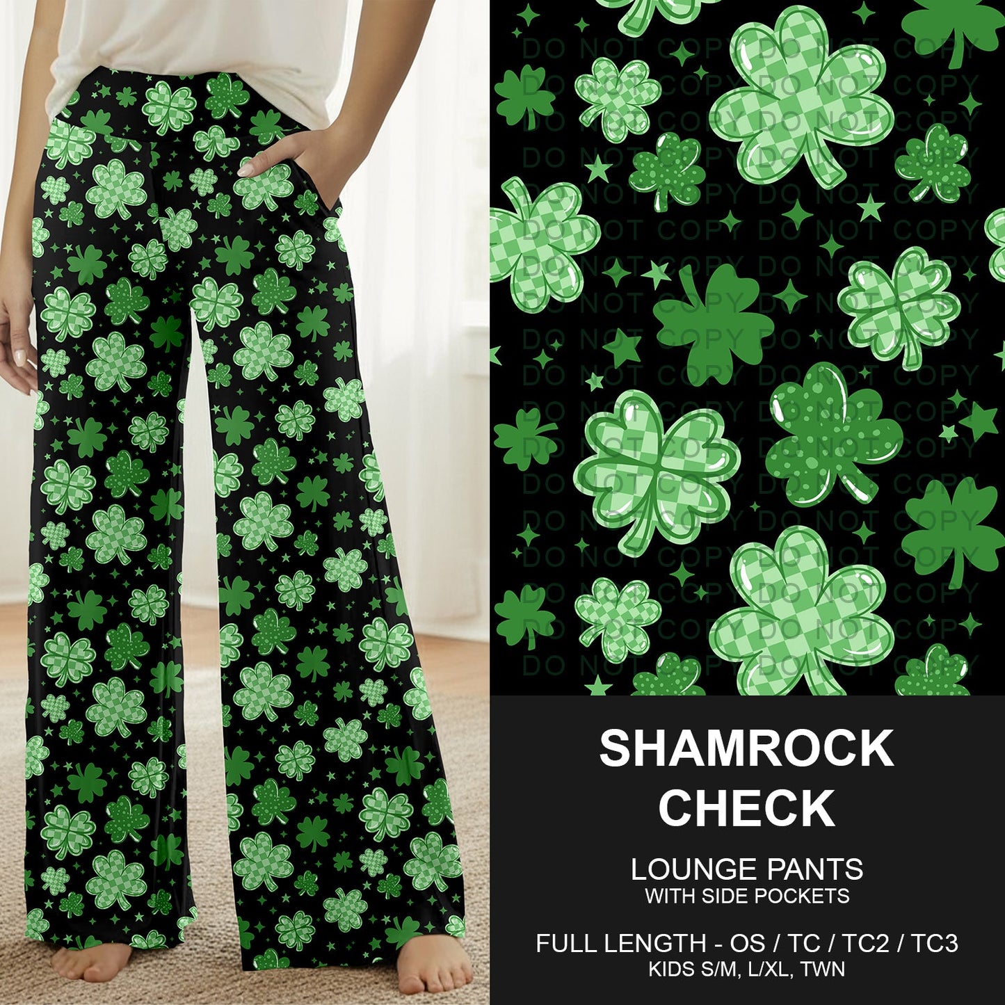 B268 - Preorder Shamrock Check Lounge Pants (Closes 12/28. ETA mid Feb.)