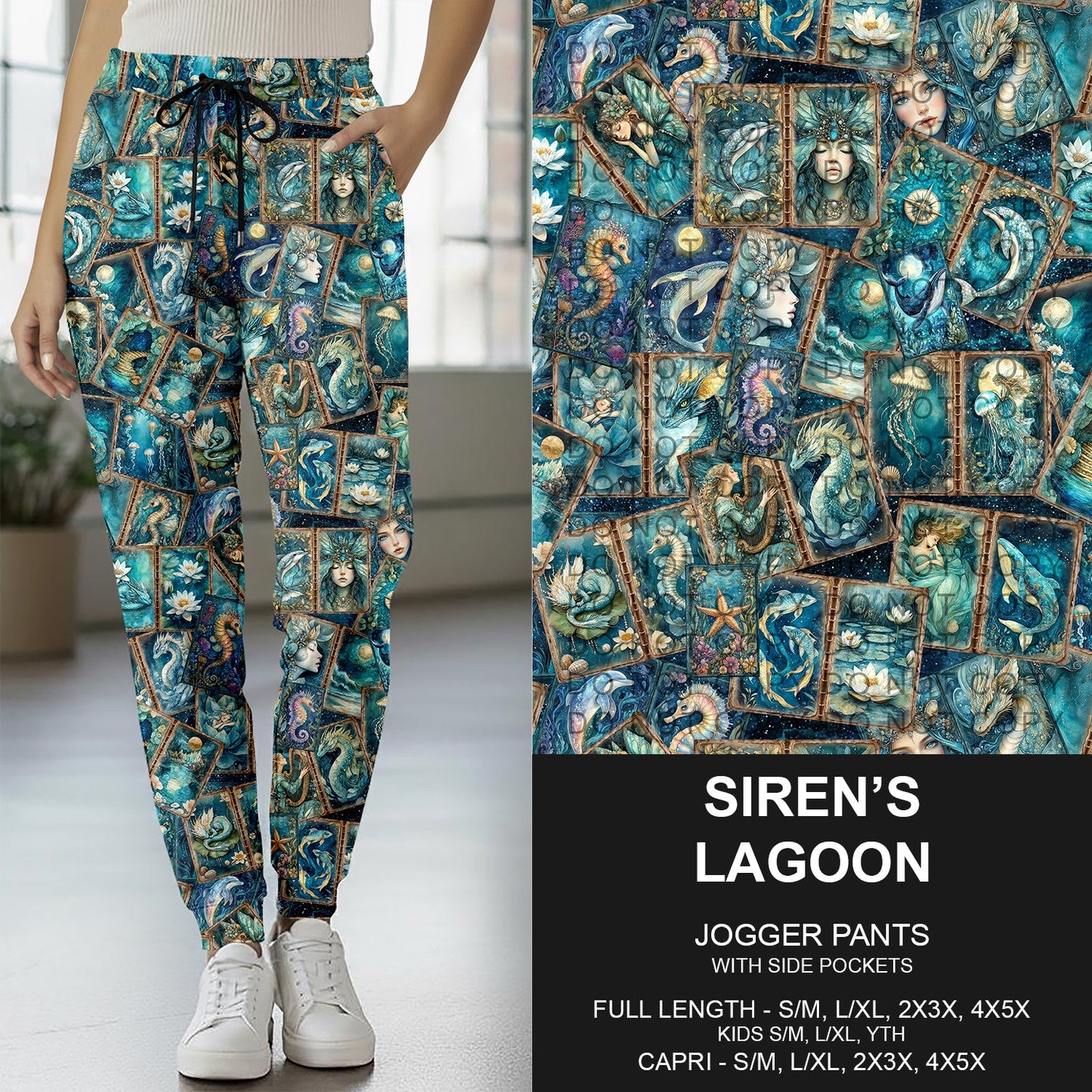 B276 - Preorder Sirens Lagoon Joggers (Closes 3/01. ETA: early May) - Alonna's Legging Land