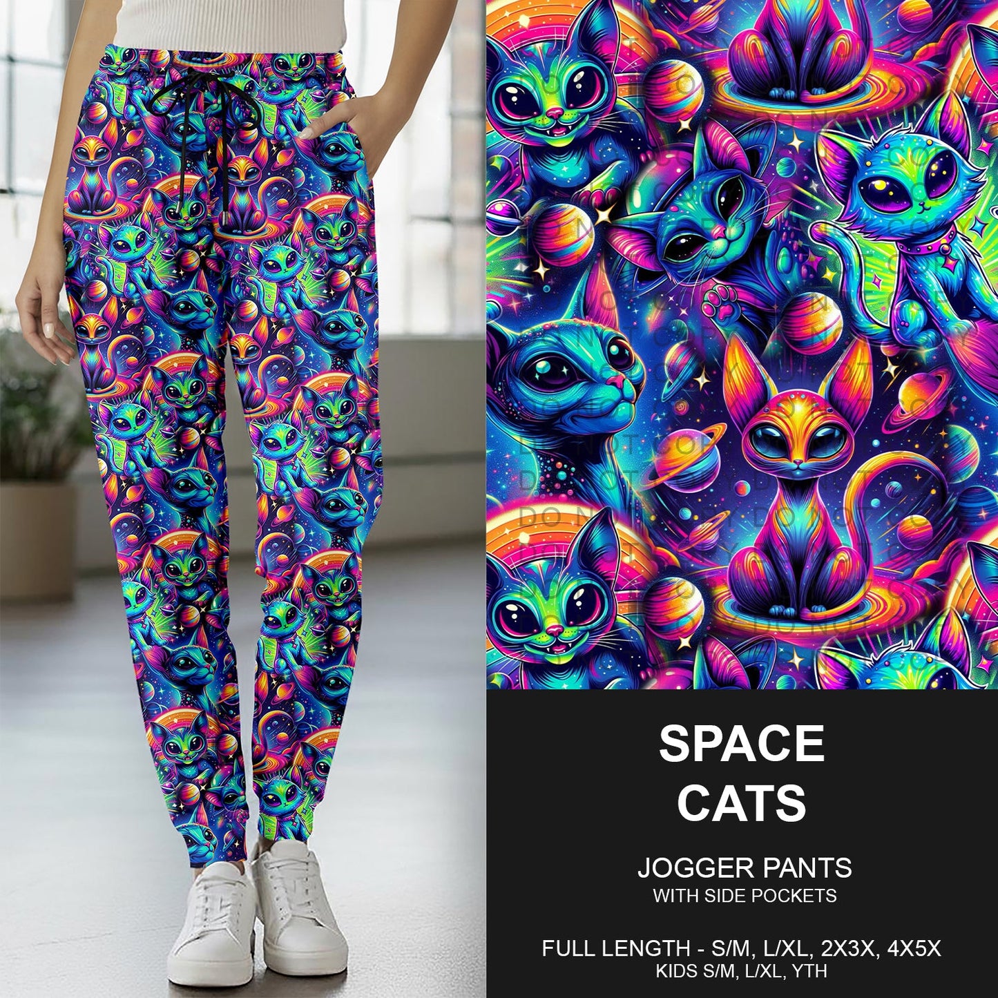 B270 - Preorder Space Cats Joggers (Closes 1/18. ETA early April)