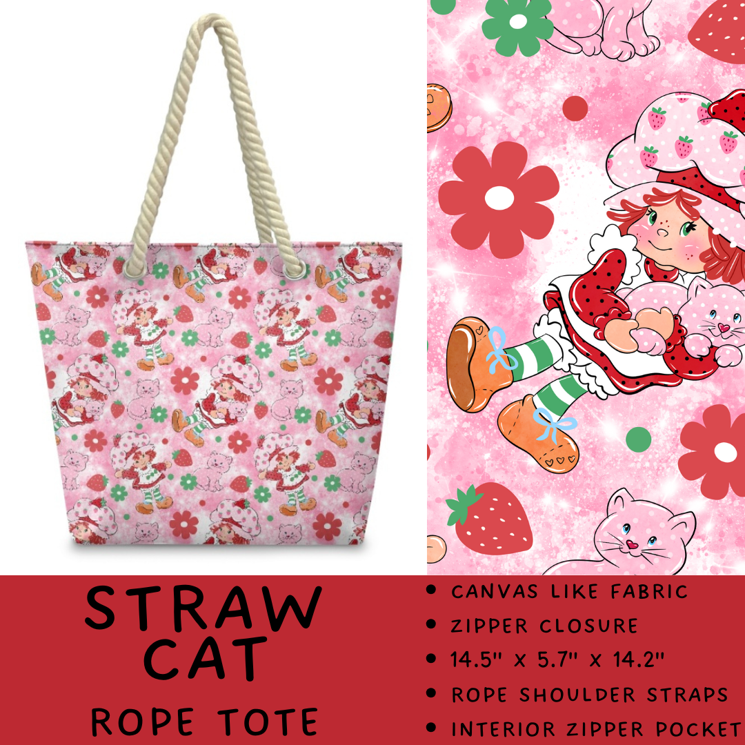 Batch #440 - Magical Character Rope Tote - Closes 10/31 - ETA mid Dec - Straw Cat Rope Tote