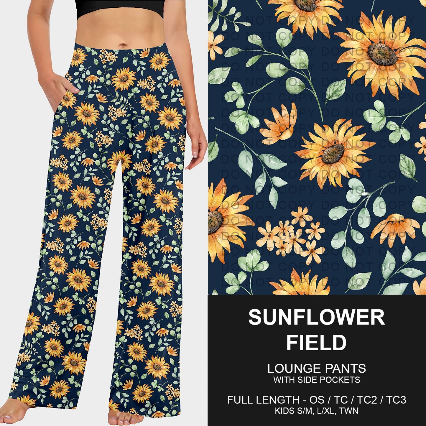 B248 - Preorder Sunflower Field Lounge Pants (Closes 8/24. ETA late Oct.)