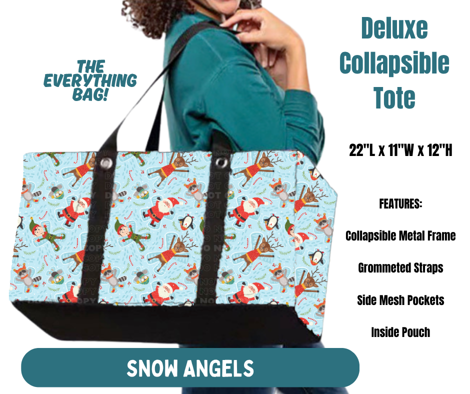 Preorder! Closes 8/13. ETA Nov. Snow Angels Collapsible Tote