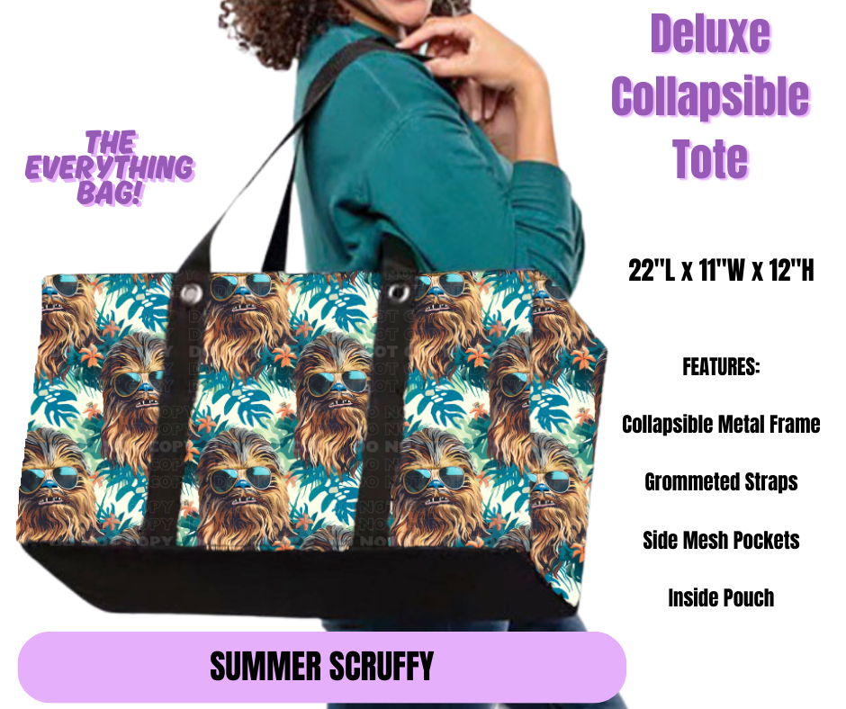 Preorder! Closes 5/19. ETA August. Summer Scruffy Collapsible Tote