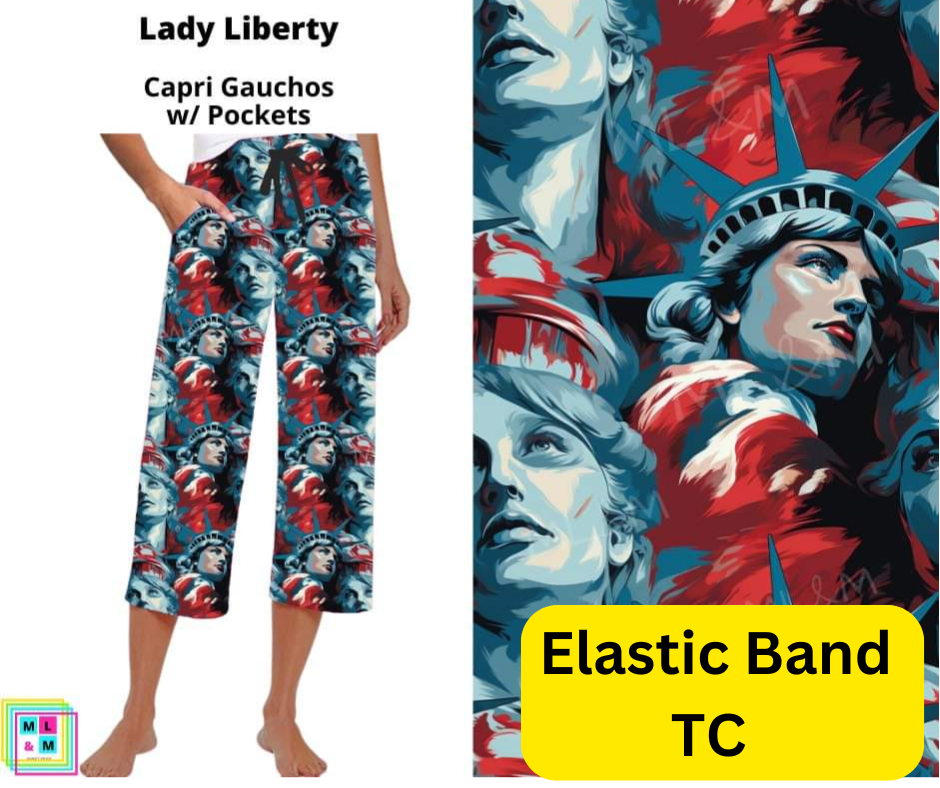 *Clearance* Price Drops in Cart! Lady Liberty Capri Gauchos - Alonna's Legging Land