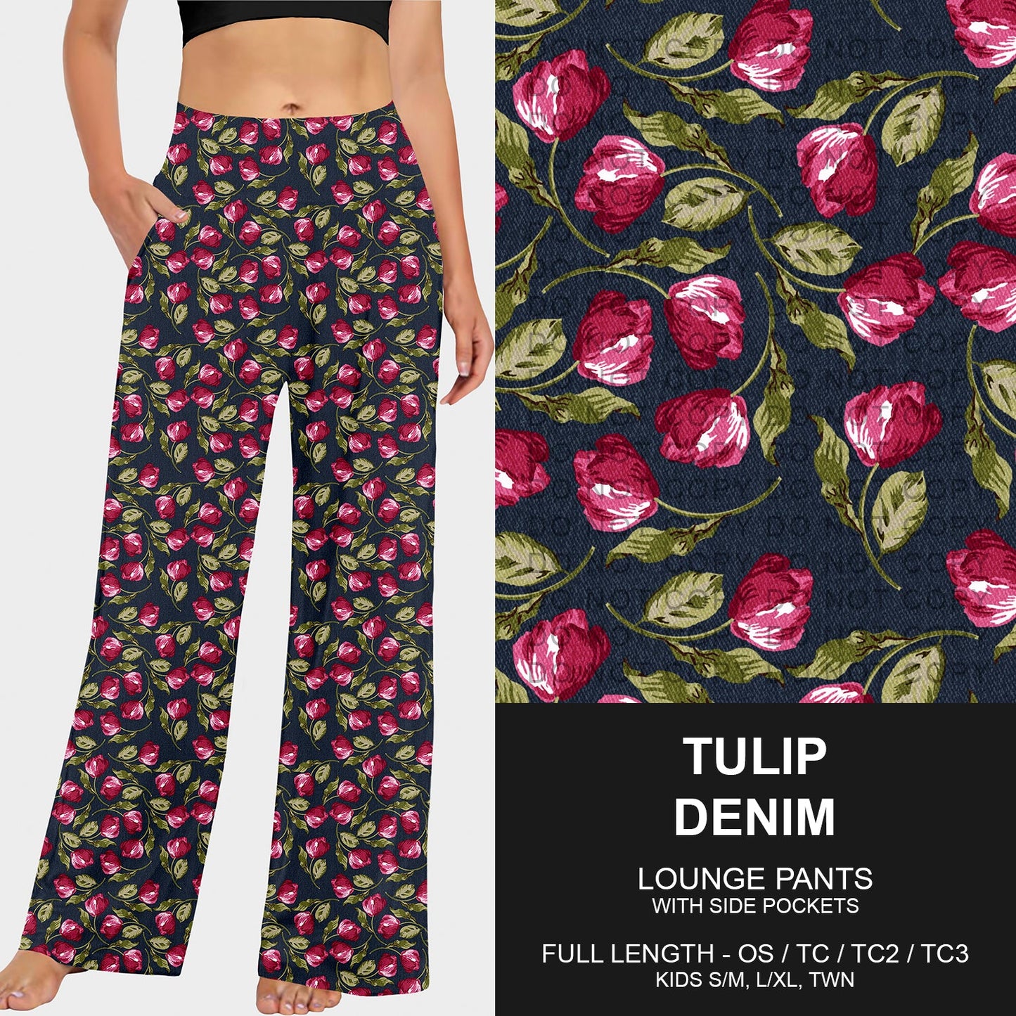 B252 - Preorder Tulip Denim Lounge Pants (Closes 9/21. ETA mid Nov.)