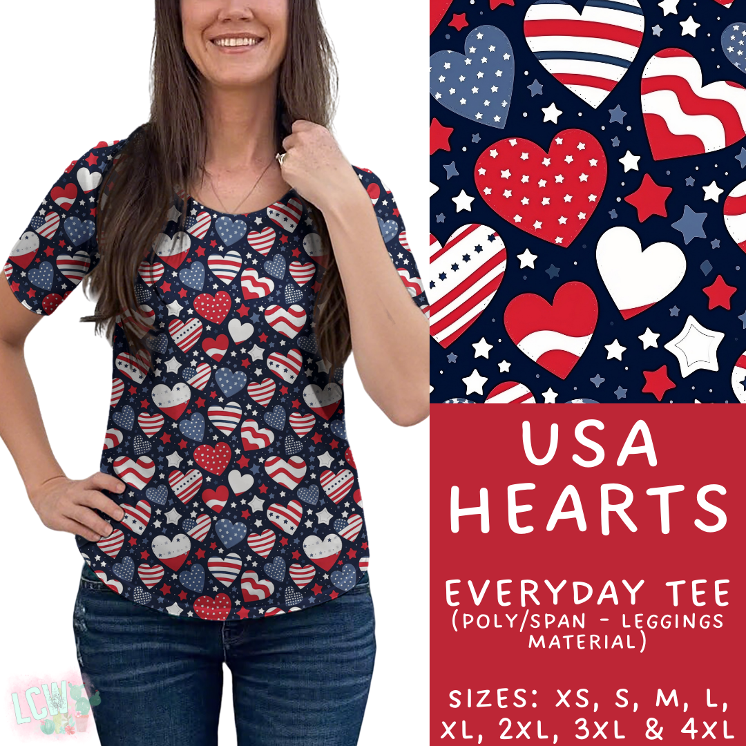 Batch #337 - USA Faves - Closes 5/7 - ETA mid June - USA Hearts Everyday Tee