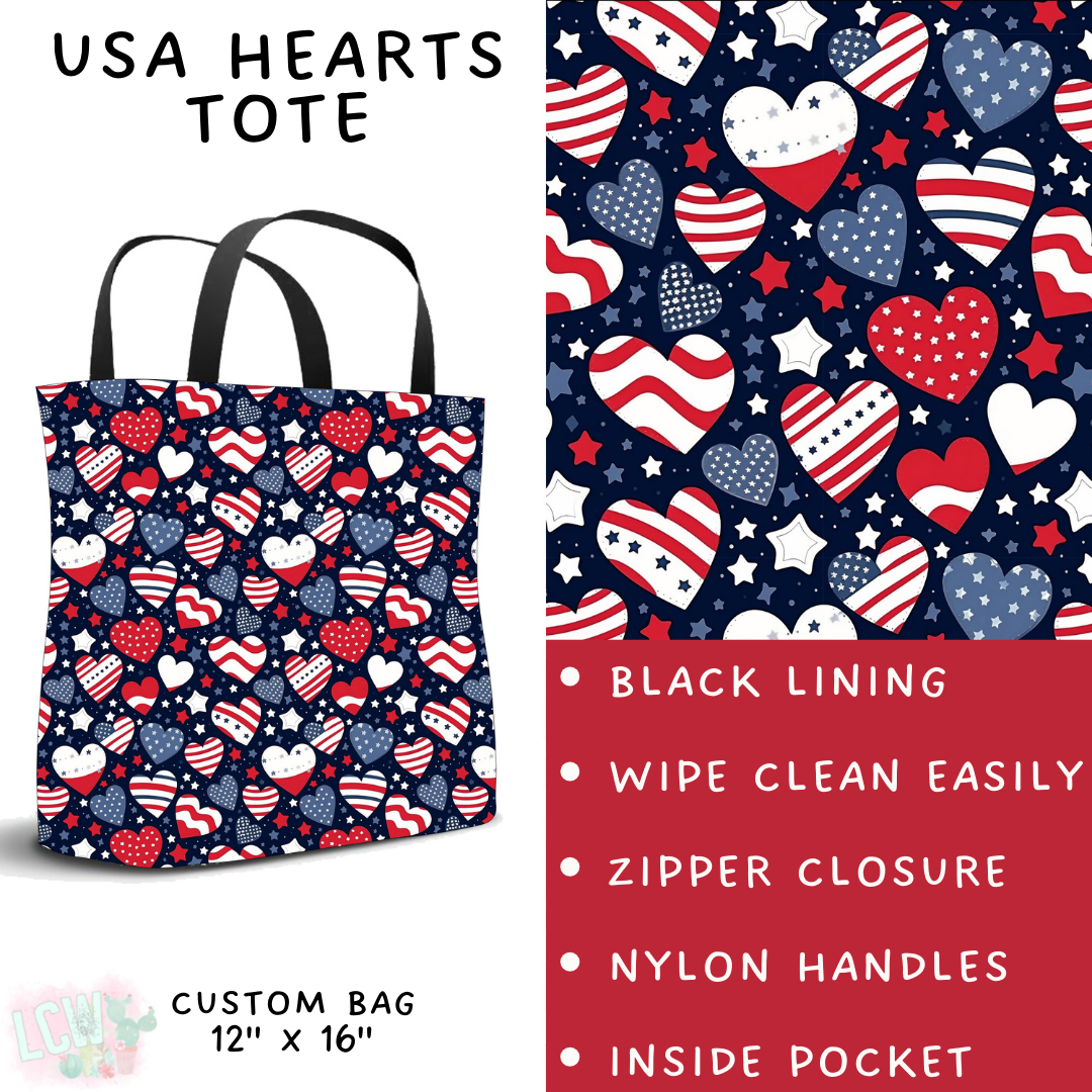 Batch #337 - USA Faves - Closes 5/7 - ETA mid June - USA Hearts Tote