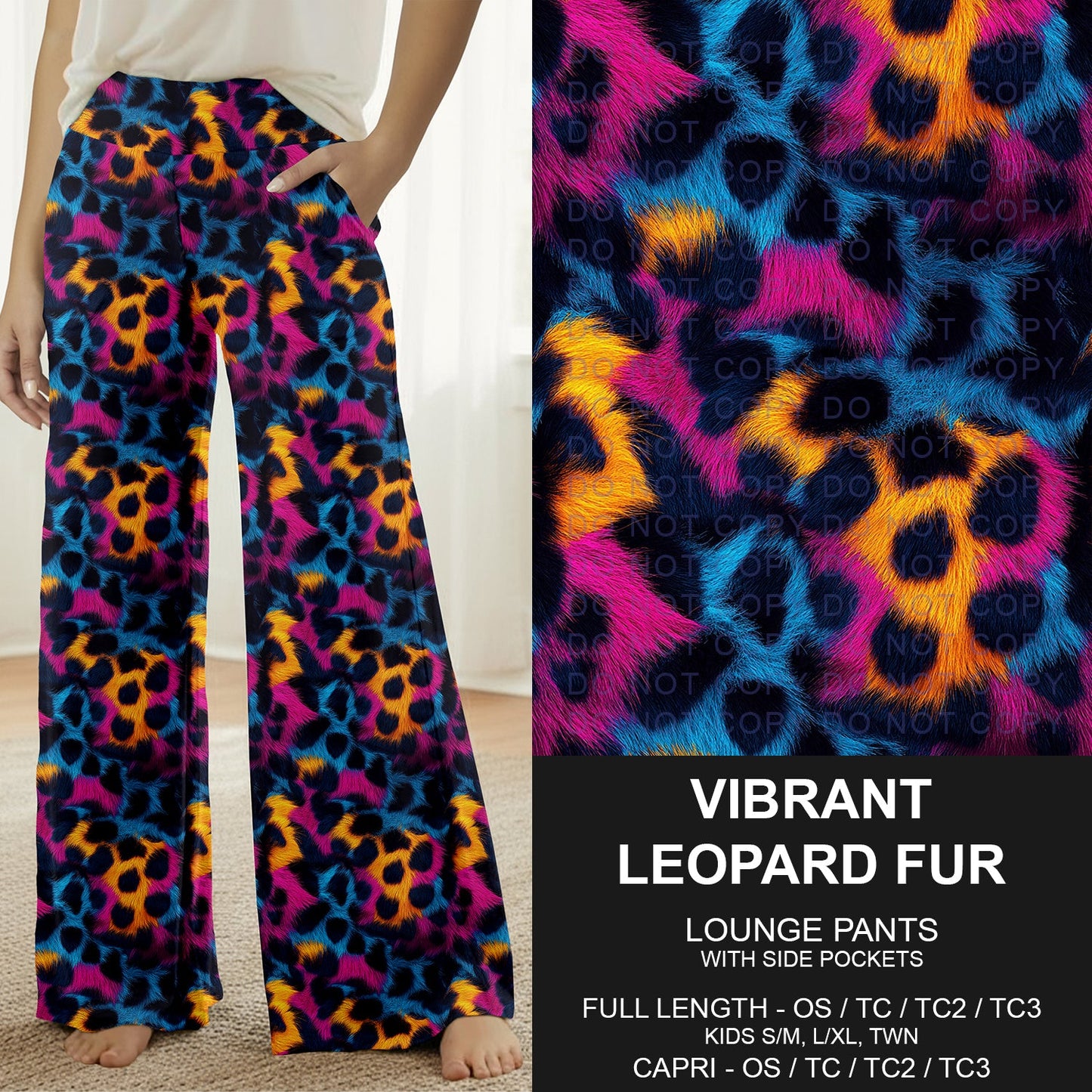 B298 - Preorder Vibrant Leopard Fur Lounge Pants (Closes 7/05. ETA: early Sept.)