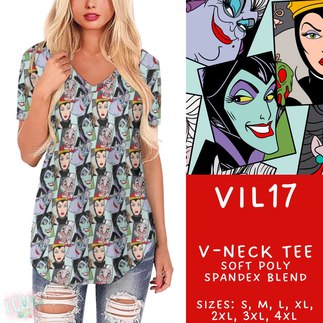 Batch #504 - Villains 3 Collection - Closes 3/16 - ETA mid May - Vil17 V-Neck Tee