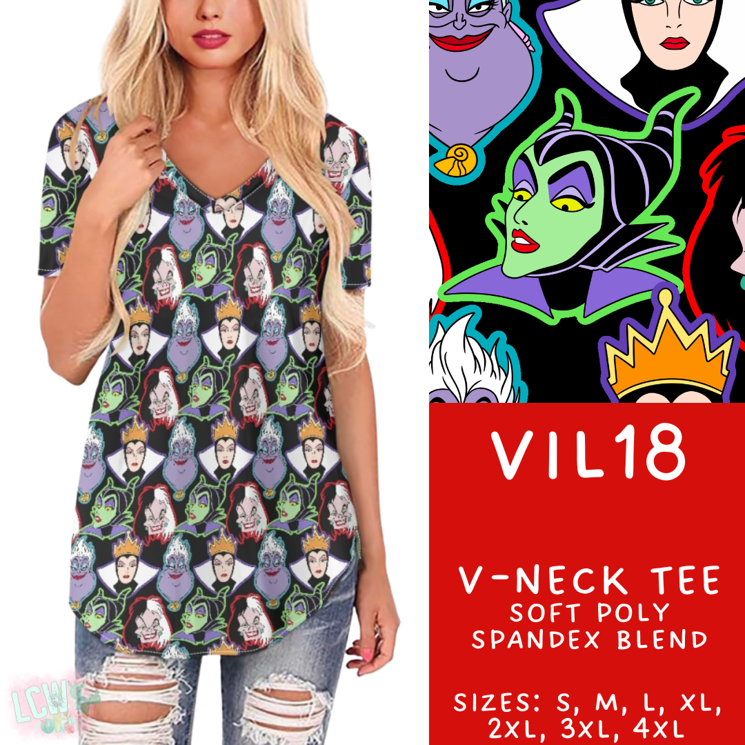 Batch #504 - Villains 3 Collection - Closes 3/16 - ETA mid May - Vil18 V-Neck Tee