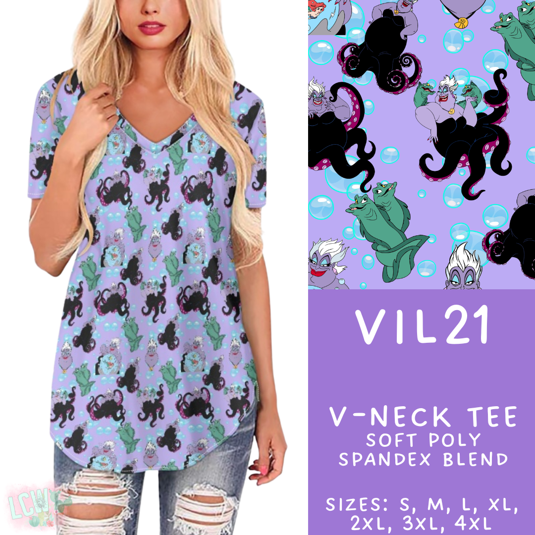Batch #504 - Villains 3 Collection - Closes 3/16 - ETA mid May - Vil21 V-Neck Tee
