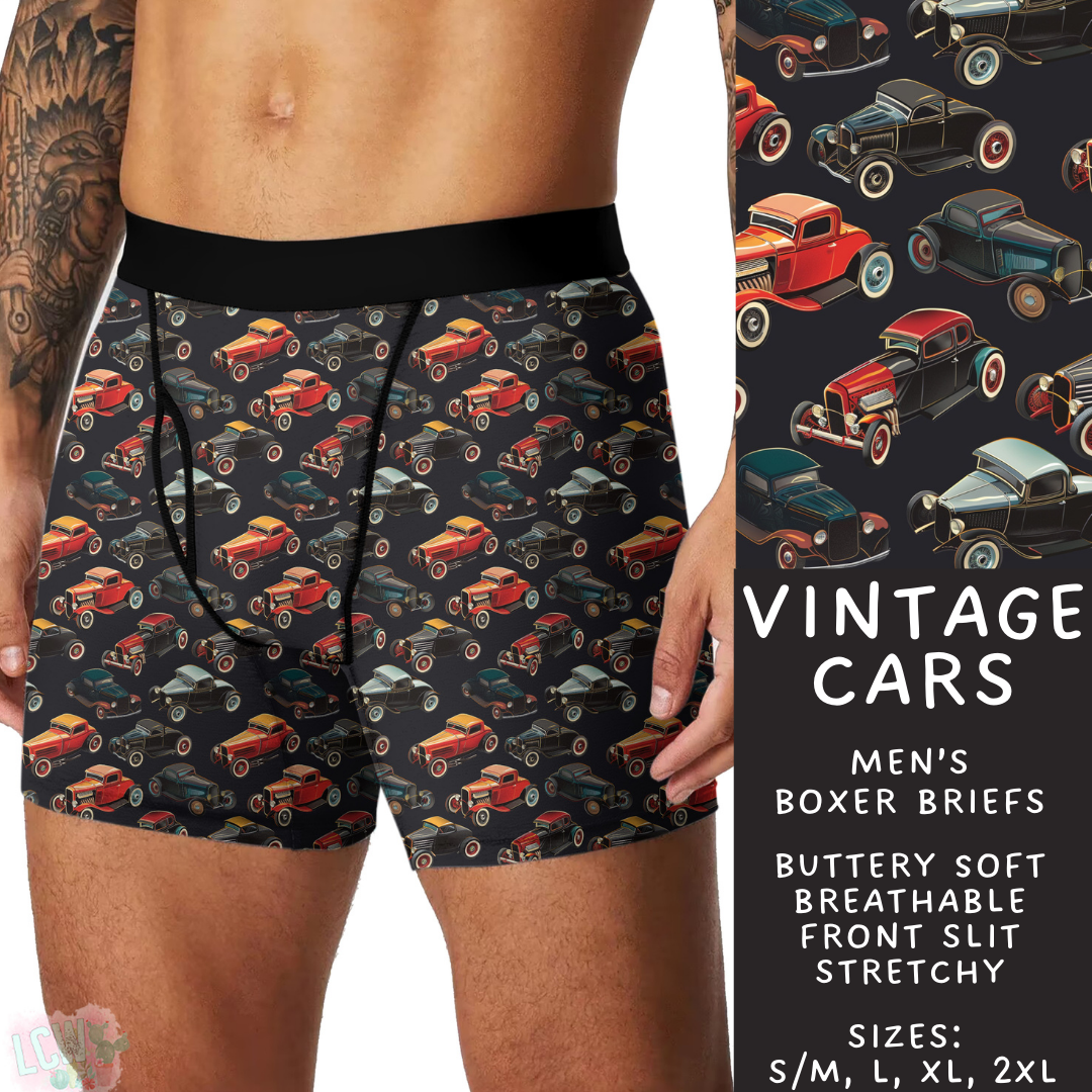 Batch #340 - Comfortable Underwear 4 - Closes 5/16 - ETA early July - Vintage Cars Men's Boxer Briefs