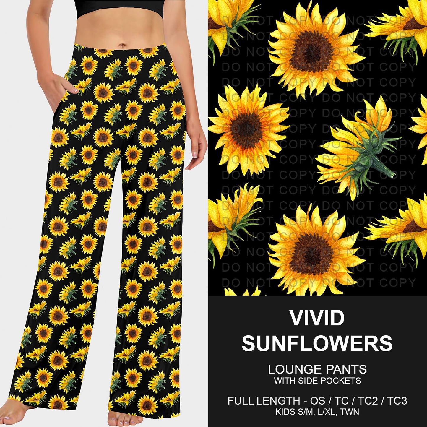 B252 - Preorder Vivid Sunflowers Lounge Pants (Closes 9/21. ETA mid Nov.)