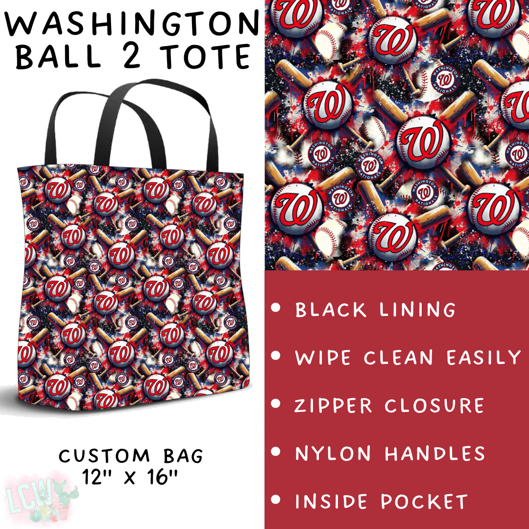 Batch #498 - Strike Out 3 - Closes 3/2 - ETA early May - Washington Ball 2 Tote - Alonna's Legging Land