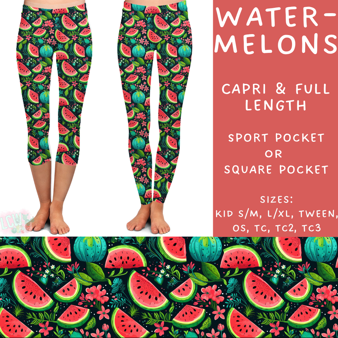 Batch #347 - Fun Run 11 - Closes 5/29 - ETA mid/late July - Watermelons Full and Capri Length Leggings