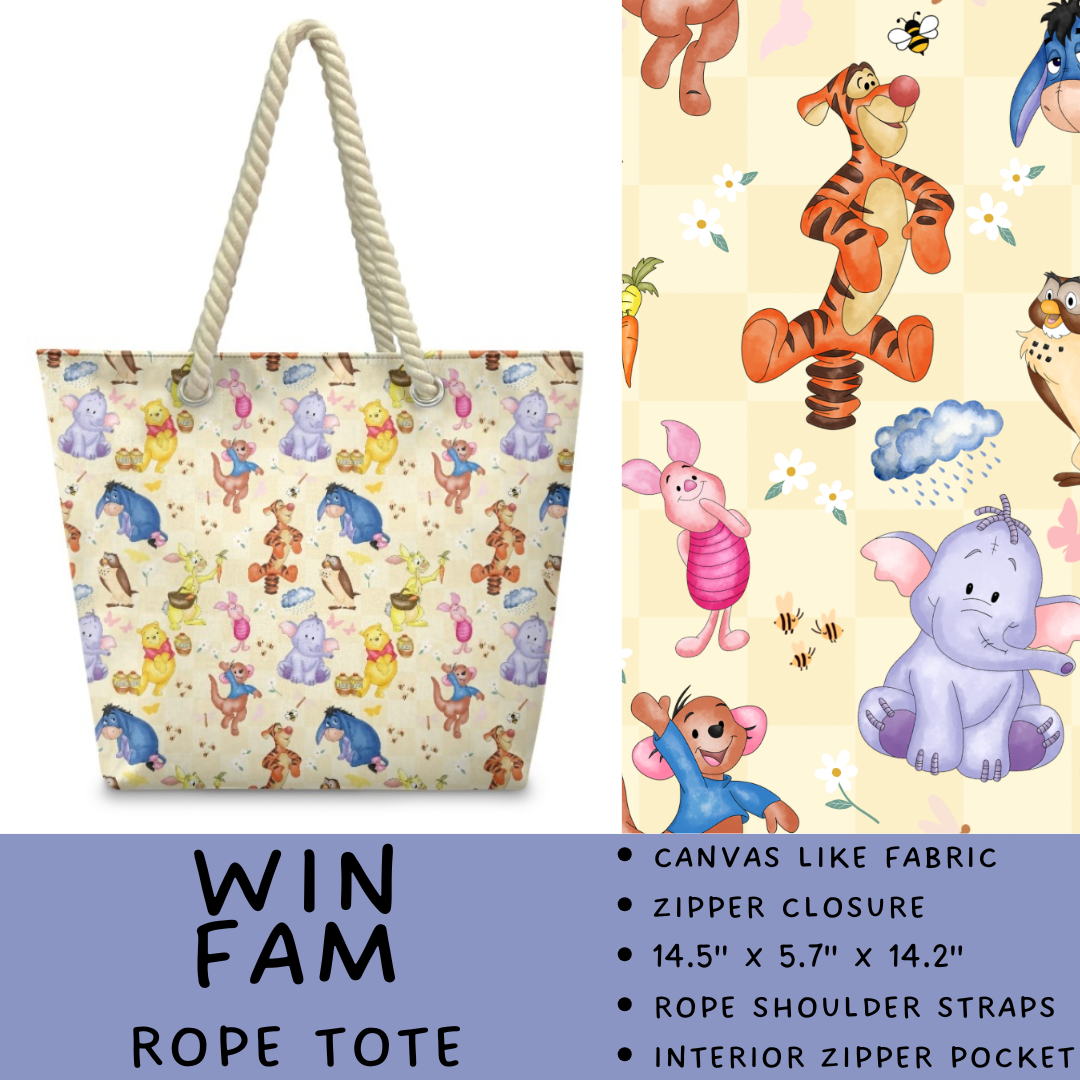 Batch #440 - Magical Character Rope Tote - Closes 10/31 - ETA mid Dec - Win Fam Rope Tote