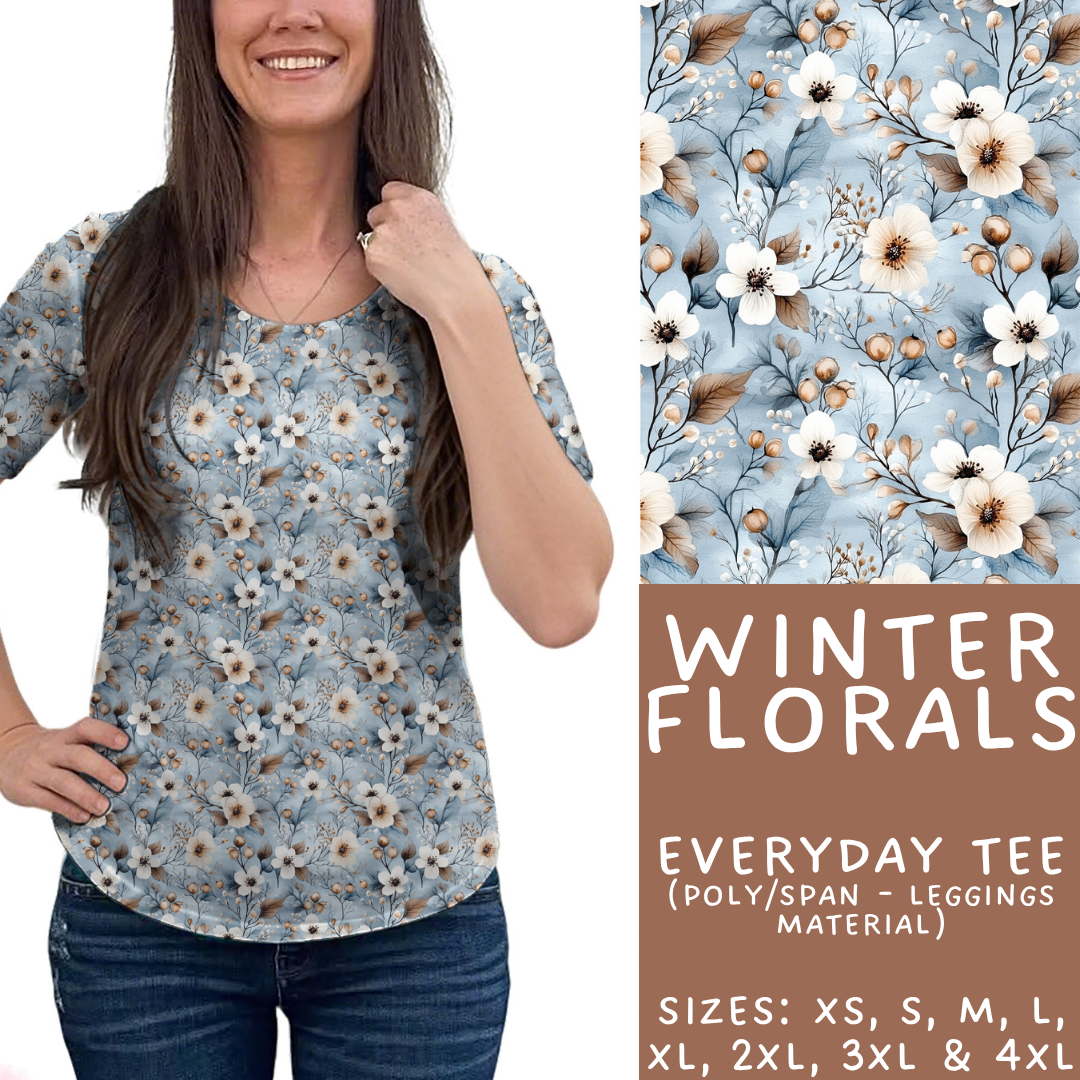 Batch #439 - Winter Watercolor 2 - Closes 10/30 - ETA mid Dec - Winter Florals Everyday Tee
