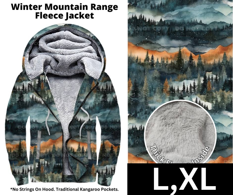 Winter Mountain Range Fleece Jackets