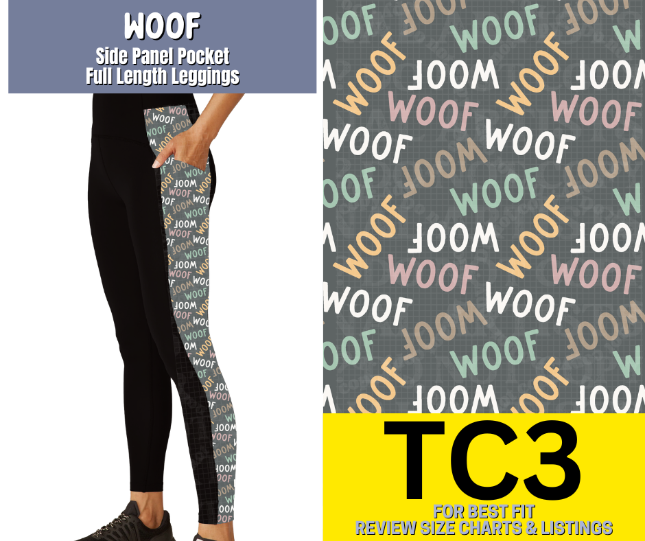 Woof Side Panel Pocket Full Length Leggings